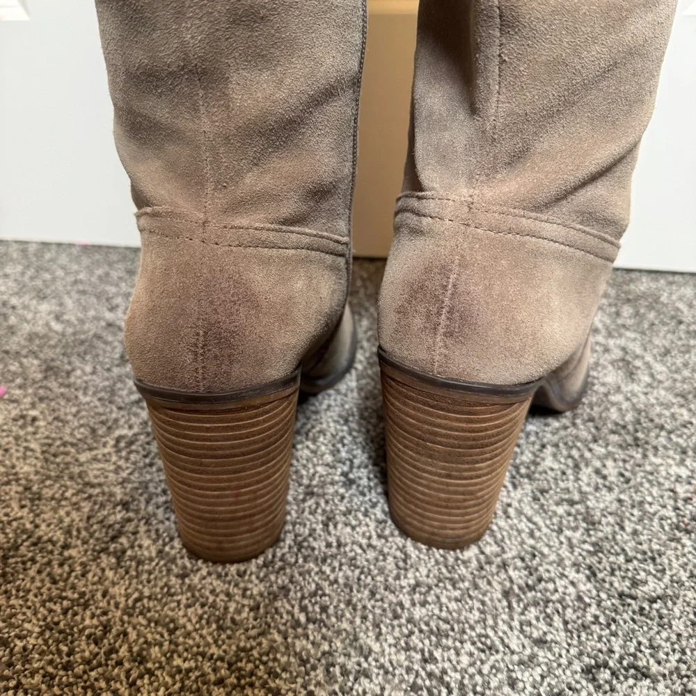 Franco Sarto Ellyn Anthropologie Leather Suede Tall Over The Knee Boots Size 10